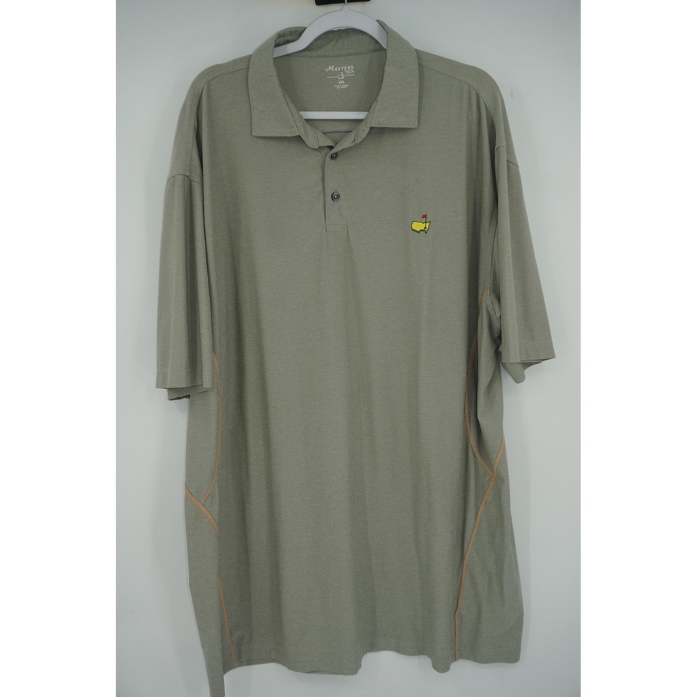 Masters Tech Shirt Augusta Golf Polo Green Short Sleeve Performance Men's 2XL